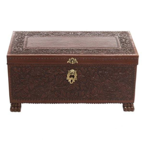 Alternate image for Cedar and leather chest Colonial Days