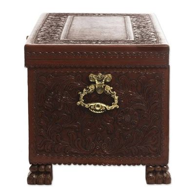 Alternate image for Cedar and leather chest Colonial Days