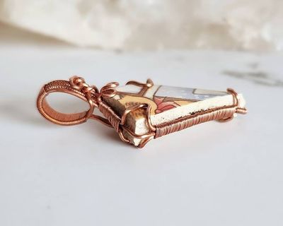 Alternate image for Christmas Dish Copper Wire Wrapped Pendant