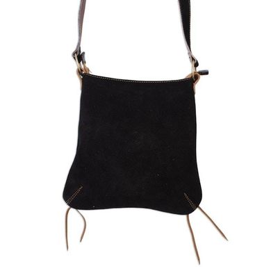 Alternate image for Black and Brown Suede Laser Cut Sun Motif Sling Mesmerizing Sun