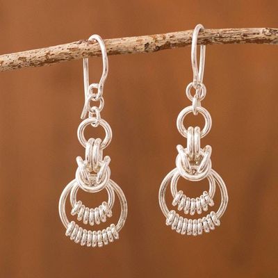 Alternate image for Andean Sterling Silver Ring Dangle Earrings Ringleader
