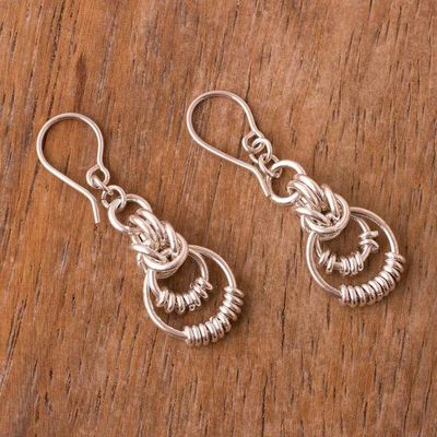 Alternate image for Andean Sterling Silver Ring Dangle Earrings Ringleader
