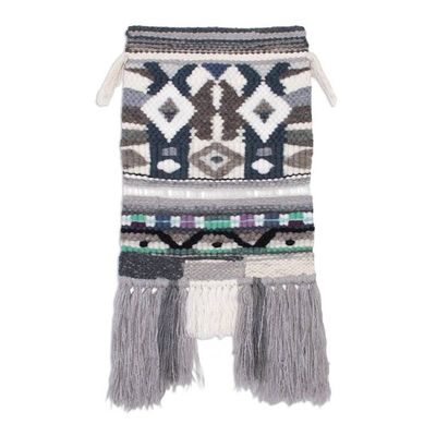 Alternate image for Handwoven Wool Tapestry in Brown from Peru Andean Steps
