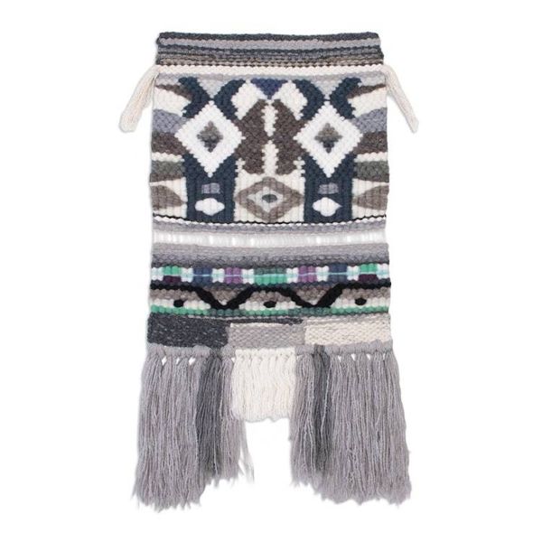 Alternate image for Handwoven Wool Tapestry in Brown from Peru Andean Steps
