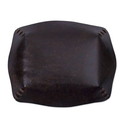 Alternate image for Peru Handcrafted Tooled Leather Colonial Art Theme Catchall Spanish Viceroy