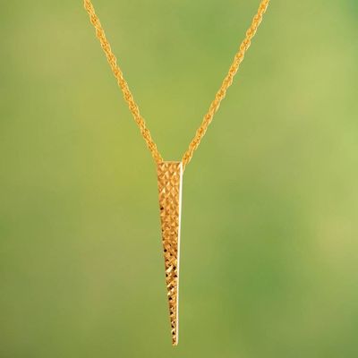 Primary image for Polished Geometric 18k Gold-Plated Pendant Necklace Victorious Confidence