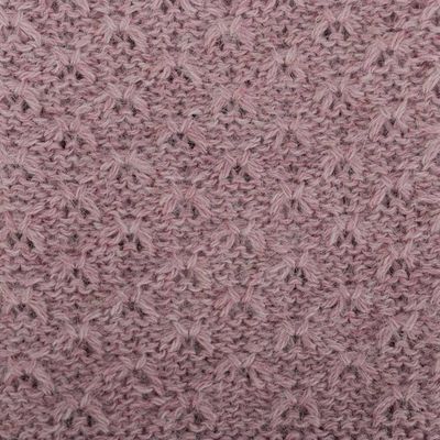 Alternate image for Knit 100 Baby Alpaca Fingerless Mitts in Petal Pink Gossamer in Petal Pink