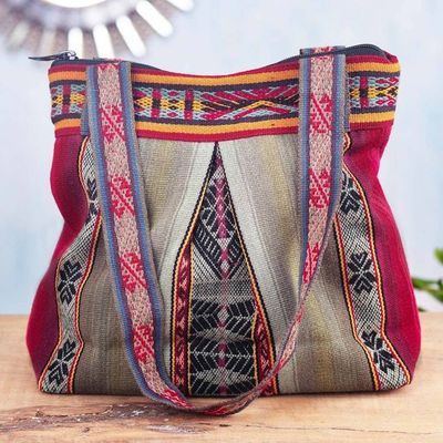 Primary image for Handloomed Alpaca Blend Shoulder Bag Pisac Magenta