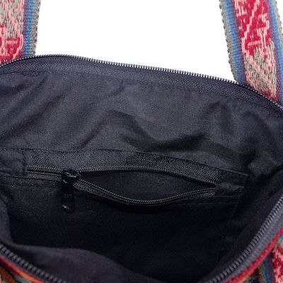 Alternate image for Handloomed Alpaca Blend Shoulder Bag Pisac Magenta