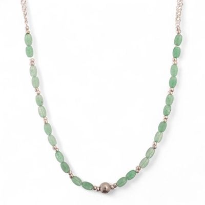 Alternate image for High-Polished Natural Aventurine Beaded Necklace from Peru Hope for Tomorrow