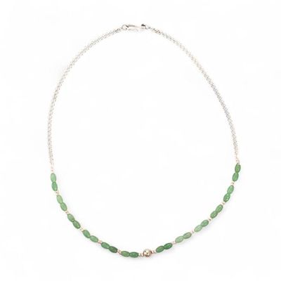 Alternate image for High-Polished Natural Aventurine Beaded Necklace from Peru Hope for Tomorrow