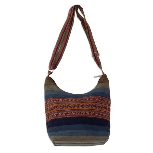 Alternate image for Hand Loomed Alpaca Shoulder Bag Cool Valleys