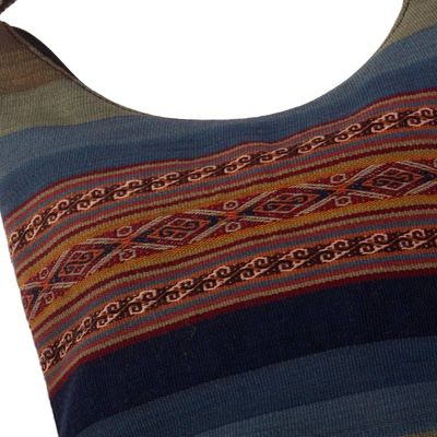 Alternate image for Hand Loomed Alpaca Shoulder Bag Cool Valleys
