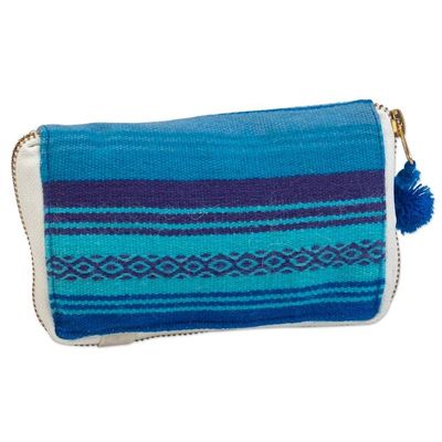 Alternate image for Peruvian Cotton Tote Bag in a Blue Blend Alpaca Case Take Me with You