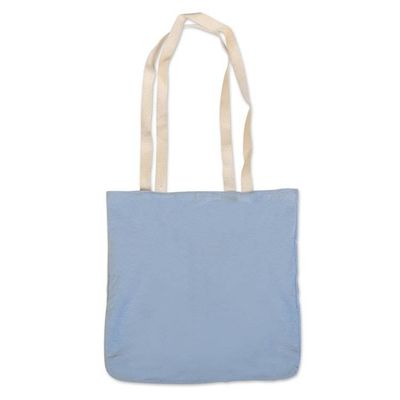 Alternate image for Peruvian Cotton Tote Bag in a Blue Blend Alpaca Case Take Me with You