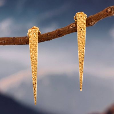Primary image for Polished Geometric 18k Gold-Plated Drop Earrings from Peru Victorious Confidence