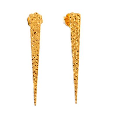 Alternate image for Polished Geometric 18k Gold-Plated Drop Earrings from Peru Victorious Confidence