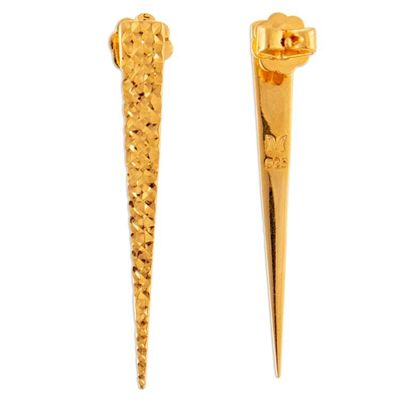 Alternate image for Polished Geometric 18k Gold-Plated Drop Earrings from Peru Victorious Confidence