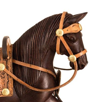 Alternate image for Hand Carved Peruvian Paso Horse Cedar Wood Sculpture Peruvian Walking Horse