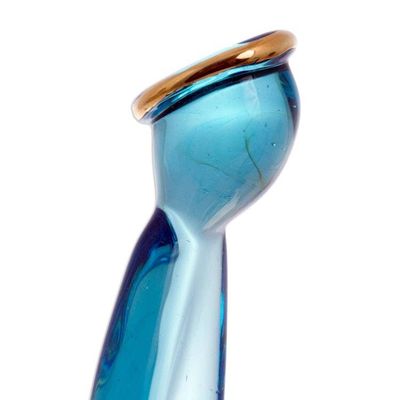 Alternate image for Blue Glass Nativity Figurines from Peru 6 Piece Gleaming Celebration in Blue