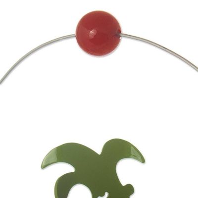Alternate image for Juggling Harlequin Green Aluminum Handcrafted Sculpture Jolly Juggler