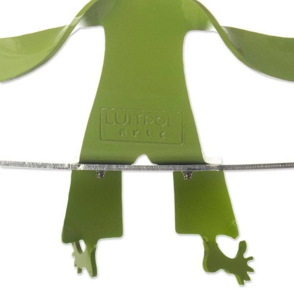 Alternate image for Juggling Harlequin Green Aluminum Handcrafted Sculpture Jolly Juggler