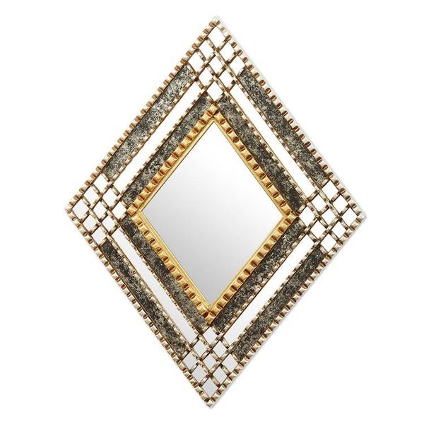 Alternate image for Diamond-Shaped Wall Accent Mirror Diamond Drama