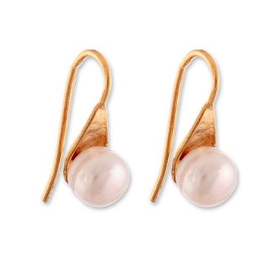 Alternate image for 18k Gold-Plated White Cultured Pearl Button Earrings Triumph Tears