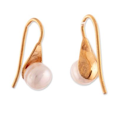 Alternate image for 18k Gold-Plated White Cultured Pearl Button Earrings Triumph Tears