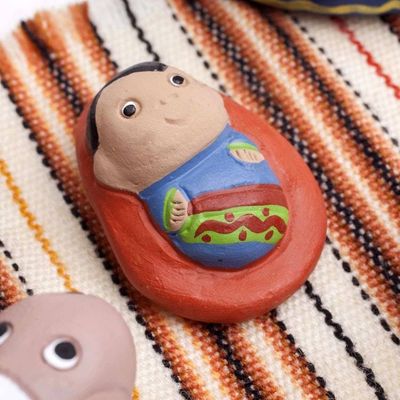 Alternate image for Artisan Crafted 5-Piece Mini Ceramic Nativity Scene Christmas Innocence
