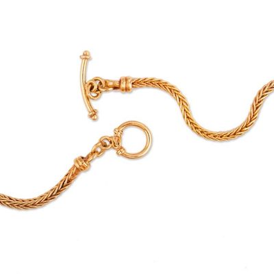 Alternate image for 18k Gold-Plated Sterling Silver and Agate Beaded Necklace Sun-Kissed Gardens