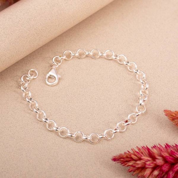 Alternate image for High-Polished Sterling Silver Rolo-Style Chain Bracelet Moony Threads