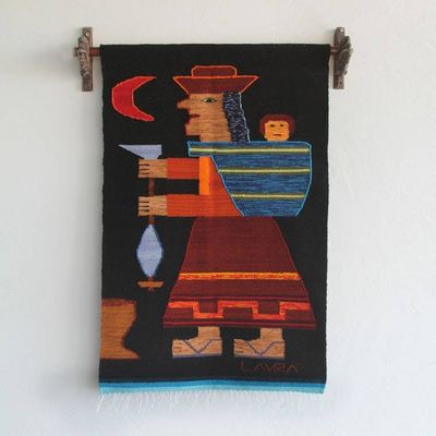Primary image for Artisan Handwoven Wool Tapestry from the Andes Spinning Yarn