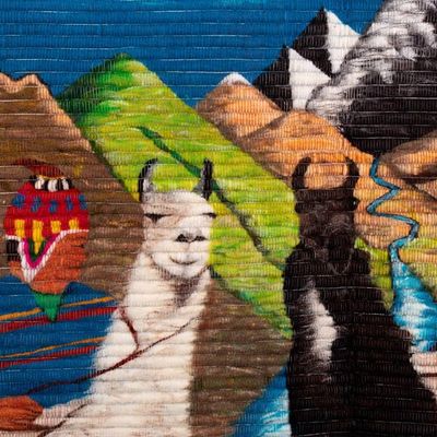 Alternate image for Llama Themed Wall Tapestry Llama Herdsman
