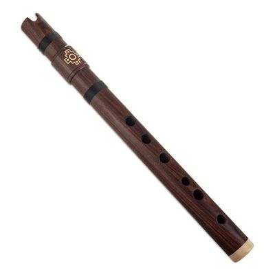Alternate image for Wood Quena Flute Wind Instrument with Green Andean Case Andean Strength