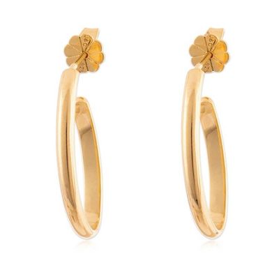 Alternate image for 18k Gold-Plated Classic Half-Hoop Earrings from Peru Radiant Essentials