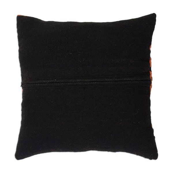 Alternate image for Multicolor Striped Wool Handwoven Cushion Cover from Peru Dreaming in Color