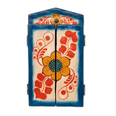 Alternate image for Handcrafted Wood Retablo with Hearts from Peru Heart Shop