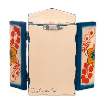 Alternate image for Handcrafted Wood Retablo with Hearts from Peru Heart Shop