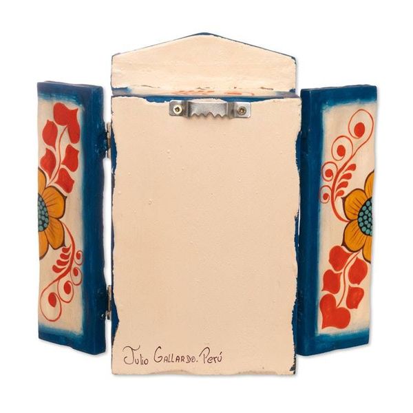 Alternate image for Handcrafted Wood Retablo with Hearts from Peru Heart Shop