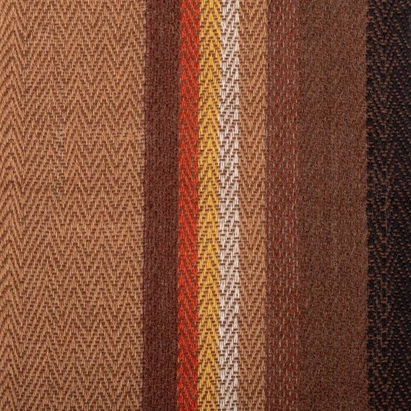 Alternate image for Striped Fringed Handwoven 100 Alpaca Scarf in Warm Shades Andean Horizons