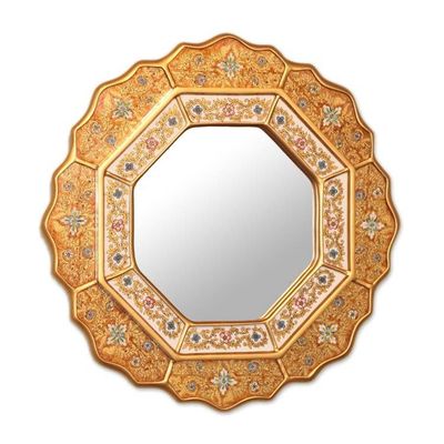 Alternate image for Collectible Reverse Painted Glass Handmade Mirror Golden Star