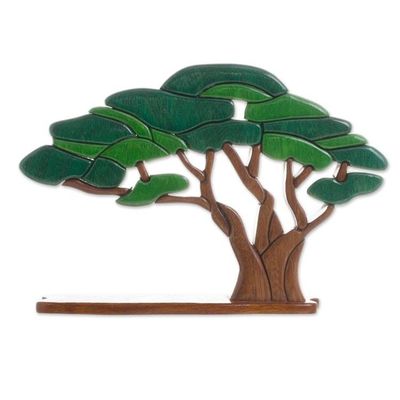Alternate image for Wood Olive Tree Sculpture Crafted in Peru Prosperity Tree