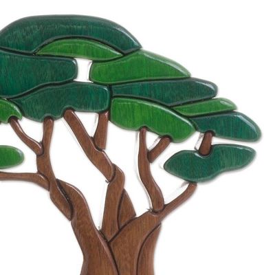 Alternate image for Wood Olive Tree Sculpture Crafted in Peru Prosperity Tree