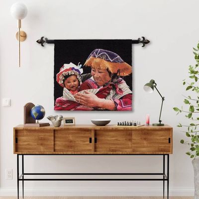 Alternate image for Wool tapestry Proud Young Mother