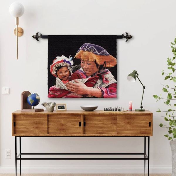 Alternate image for Wool tapestry Proud Young Mother
