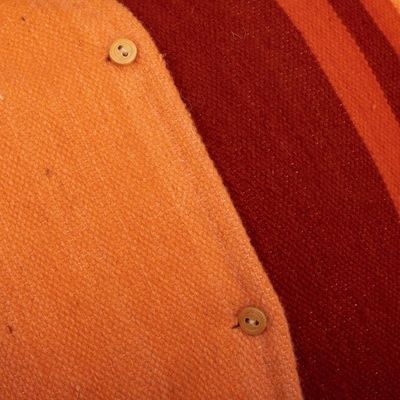 Alternate image for 100 Wool Cushion Cover with Four Solar-Themed Panels Sunrise Sunset