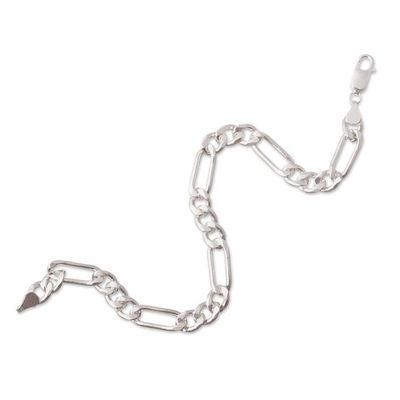 Alternate image for Sterling Silver Long and Short Link Chain Bracelet San Borja Links