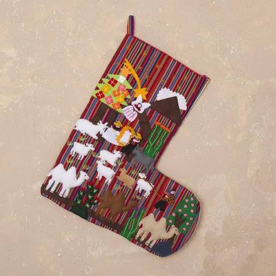 Alternate image for Applique Christmas stocking Guiding Star