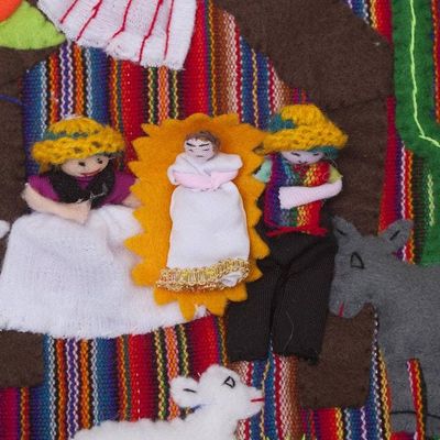 Alternate image for Applique Christmas stocking Guiding Star